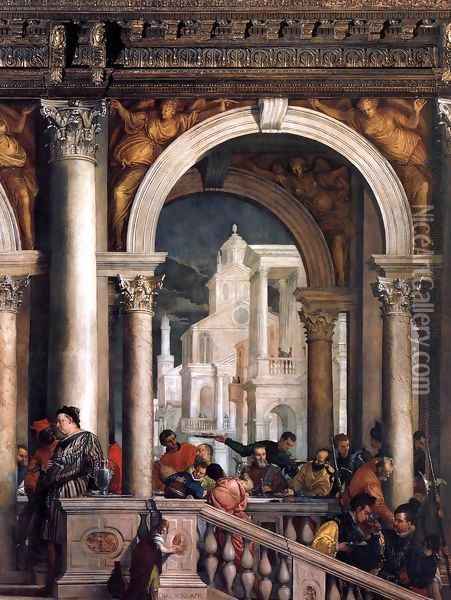 Feast in the House of Levi (detail) 5 Oil Painting - Paolo Veronese (Caliari)