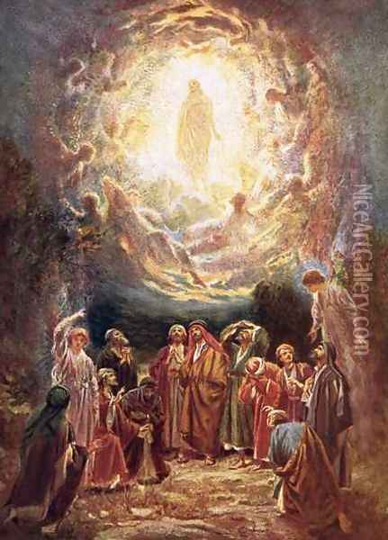 Jesus ascending into heaven Oil Painting - William Brassey Hole