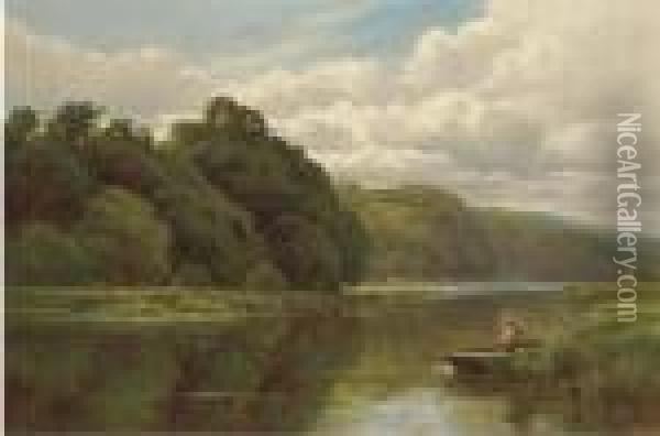 The Thames At Pangbourne Oil Painting - Henry Hillier Parker