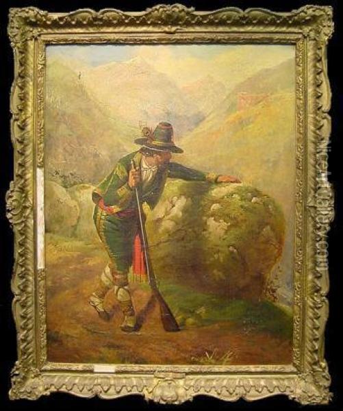 Italian Alpine Soldier Oil Painting - Penry Williams
