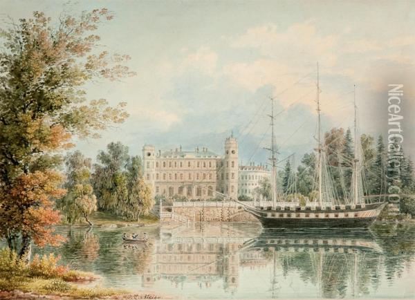 The Imperial Palace At Gatchina Oil Painting - Johann Jakob Meyer