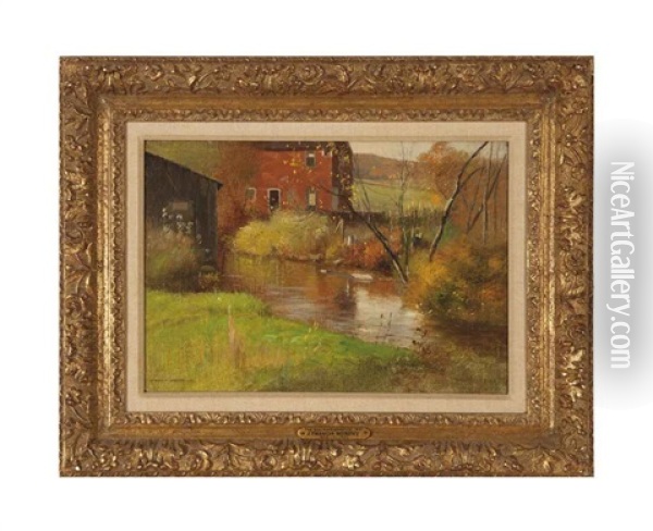 The Mill Race, Arkville Oil Painting - John Francis Murphy