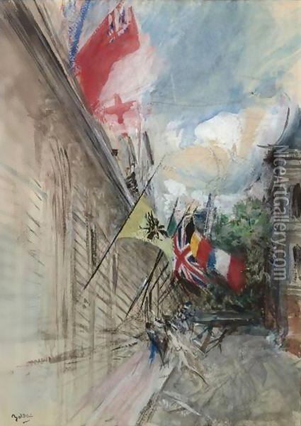 Paris, 14 July Oil Painting - Giovanni Boldini