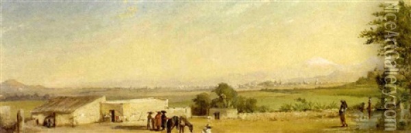 Panoramic View Of Hacienda Morales And Chapultepec Oil Painting - Conrad Wise Chapman
