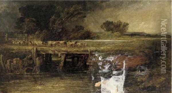An Approaching Storm Oil Painting - George, of Chichester Smith