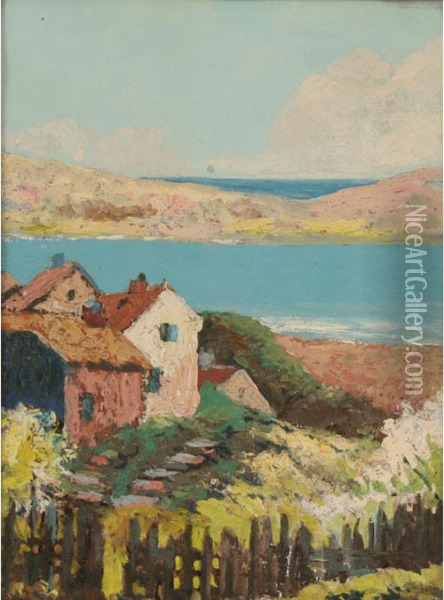 Fisherman's Home Oil Painting - Charles Edward Chambers