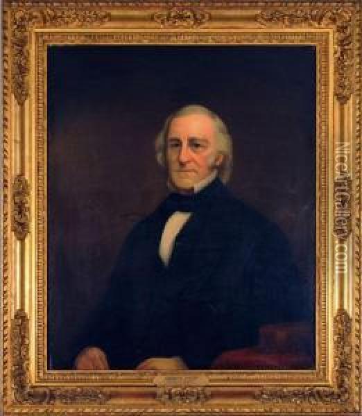 Portrait Of Ambrose White, Director Of The Insurance Company Of North America Oil Painting - Samuel B. Waugh