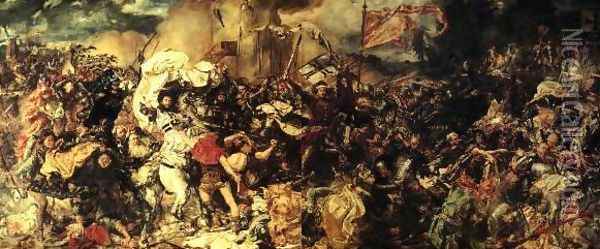 Battle of Grunwald Oil Painting - Jan Matejko