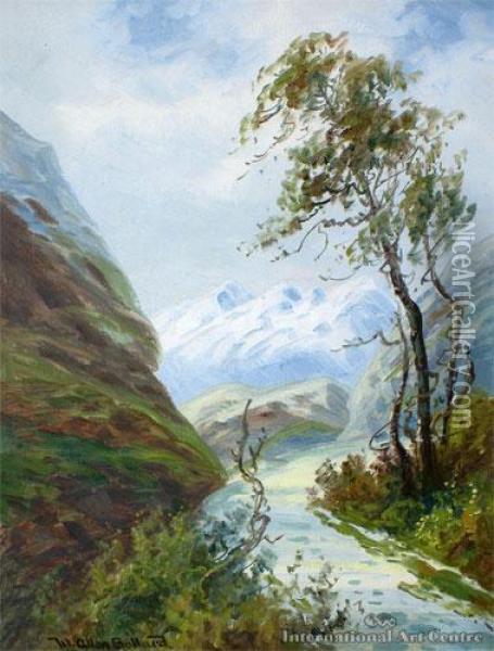 Otira Gorge Oil Painting - William Allen Bollard