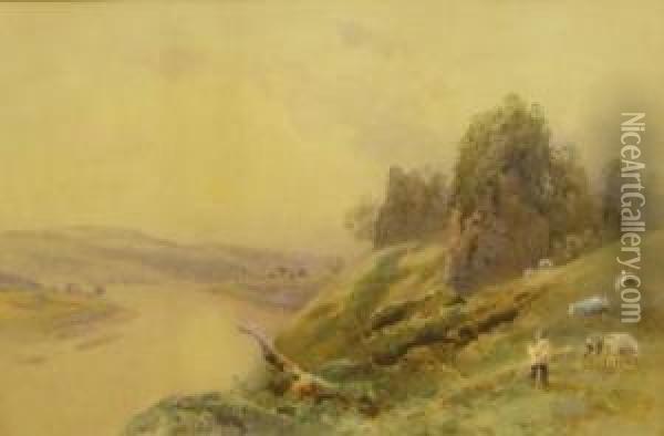 Clifford Castle On The Wye Oil Painting - William Arnee Frank
