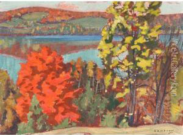 Maple Lake Oil Painting - Joseph Ernest Sampson