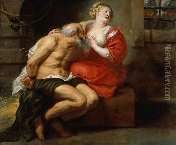 Cimon And Pero Oil Painting - Peter Paul Rubens