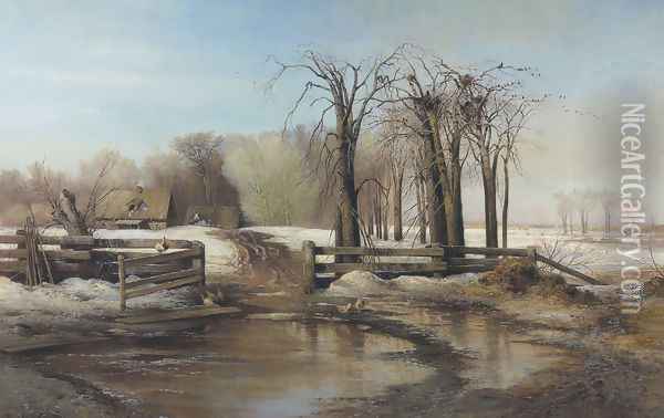 Spring Day, 1873 Oil Painting - Alexei Kondratyevich Savrasov
