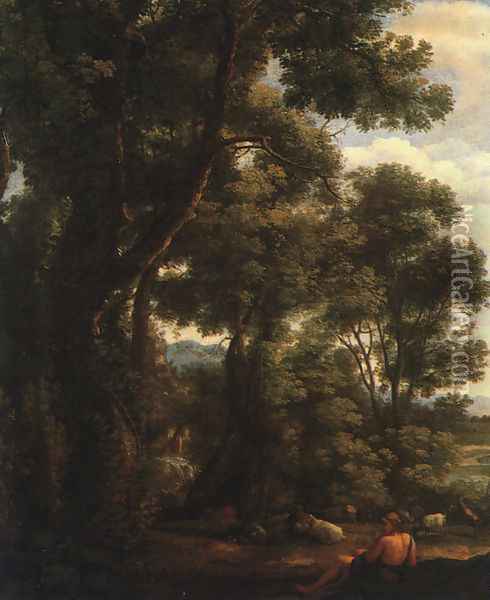 Landscape with Goatherd 1636 Oil Painting - Claude Lorrain (Gellee)