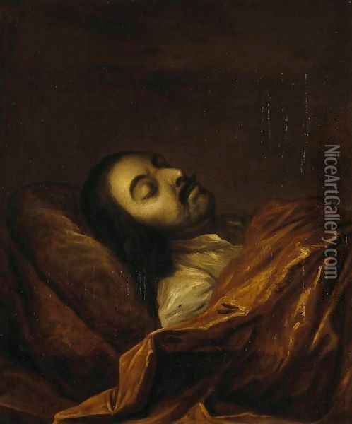 Portrait of Peter the Great on his Death-Bed Oil Painting - Ivan Nikitich Nikitin