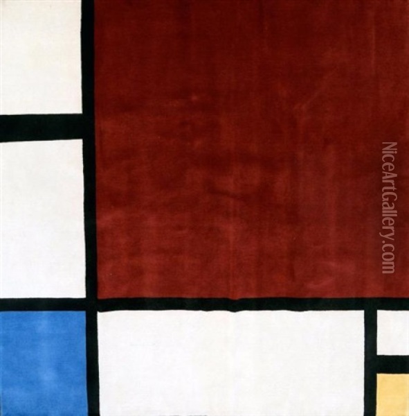 Square Tapis Oil Painting - Piet Mondrian