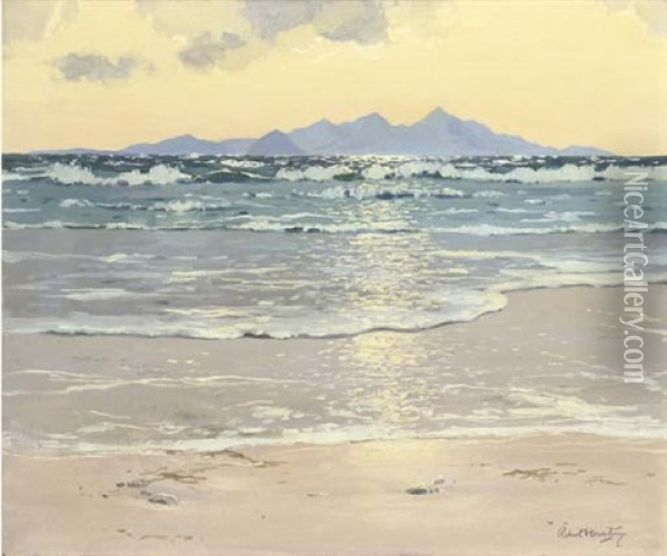 Sunrise On The Beach Oil Painting - Robert Houston