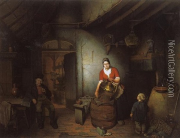 De Kleine Toeschouwer Oil Painting - Willem Rikkers