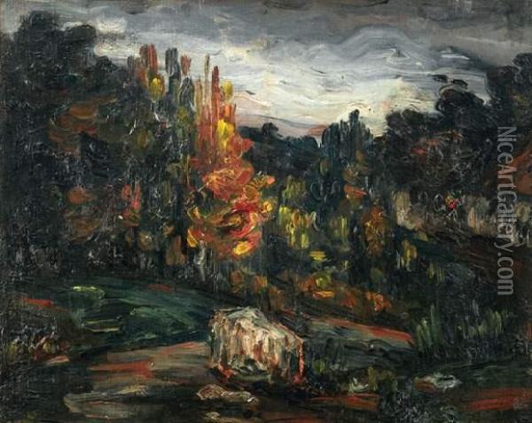  Paysage, Vers 1865  Oil Painting - Paul Cezanne