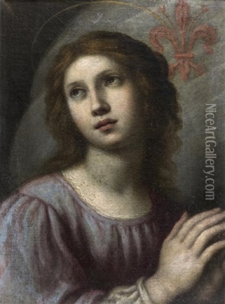 Sainte Avec L'embleme De Florence Oil Painting - Francesco Curradi