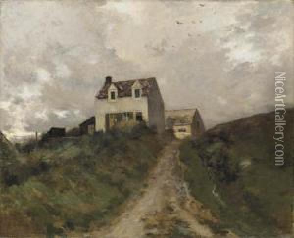 Houses In The Dunes Oil Painting - Jean-Charles Cazin