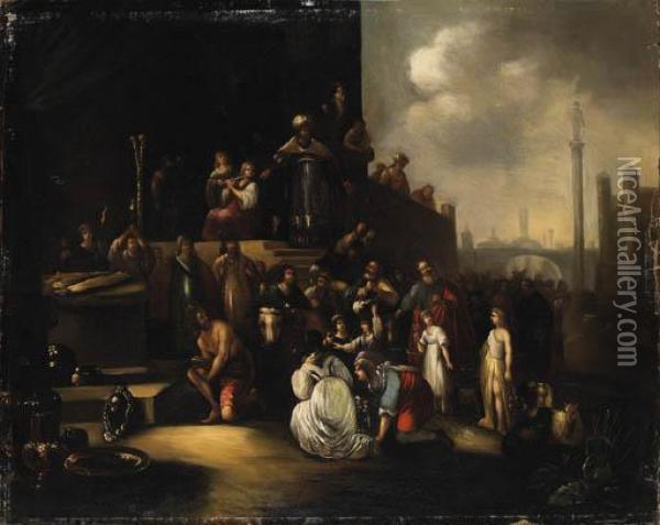 The Continence Of Scipio Oil Painting - Jacob Willemsz de Wet the Elder