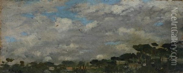 Cielo Con Nubi Oil Painting - Attilio Pratella