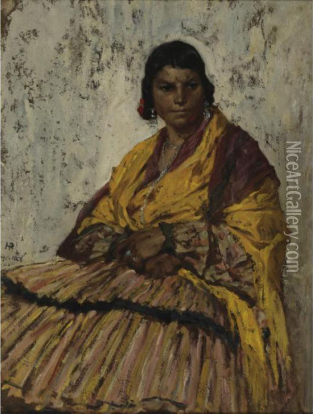 Gypsy Oil Painting - Henri Alexandre Georges Regnault