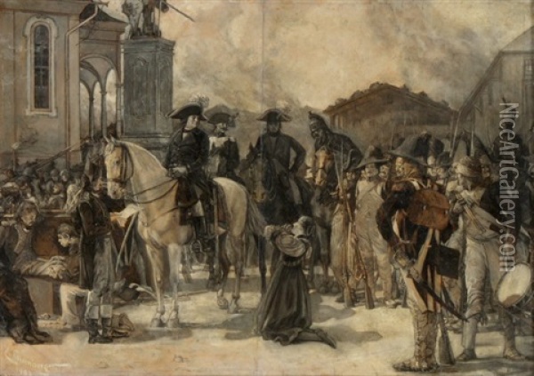 Franzosische Armee Oil Painting - Ernst Otto Leuenberger