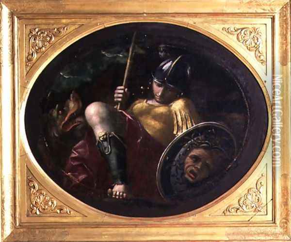 Minerva Oil Painting - Gaspare Venturini