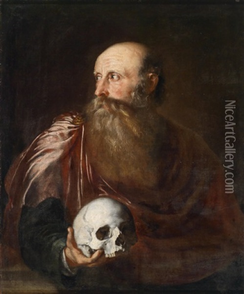 Portrat Eines Philosophen Oil Painting - Giovanni Contarini