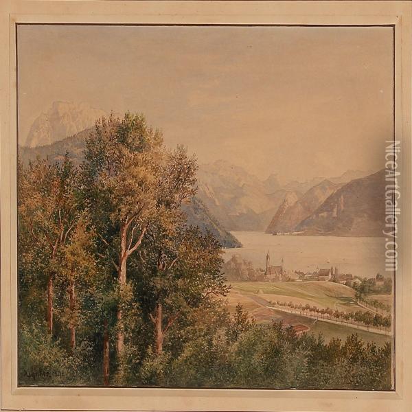 Landscape From Austria Oil Painting - Anna Lynker