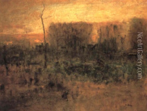The End Of An Autumn Day Oil Painting - George Inness