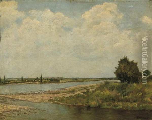 River View Oil Painting - Demetre Chiparus