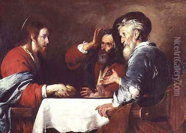Supper at Emmaus 2 Oil Painting - Bernardo Strozzi