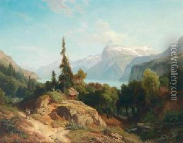 Vierwaldstattersee Oil Painting - Hermann Pohle