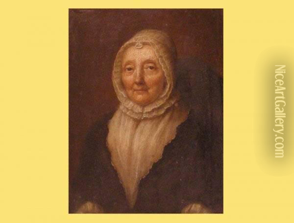 Portrait Von Alexandrine Fatio, Witwe Desstadtprasidenten Pierre Lullin Oil Painting - Robert Gardelle