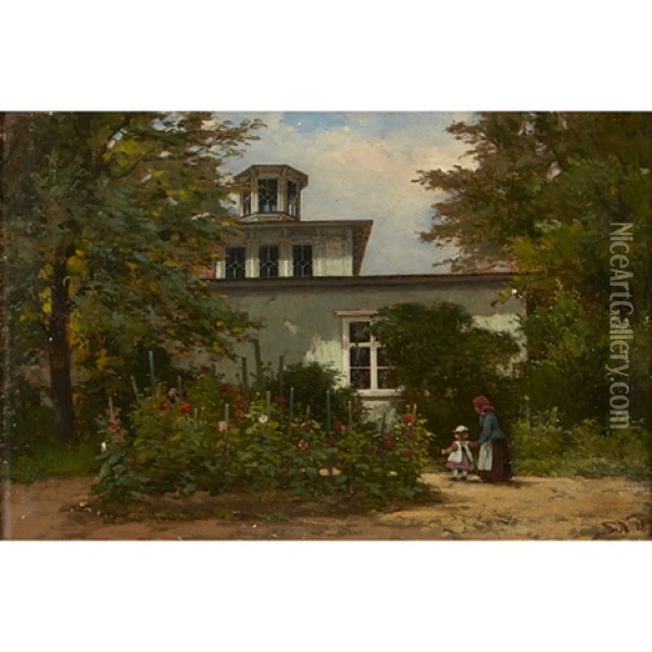 Villa Adolfsberg, Stockholm Oil Painting - Johan Severin Nilsson