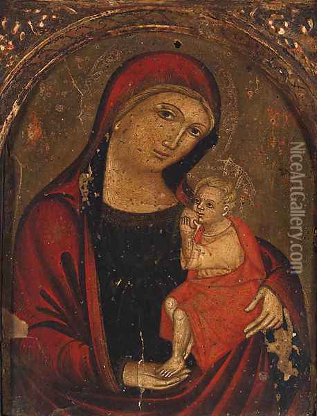 The Madonna and Child Oil Painting - Italo-Cretan School