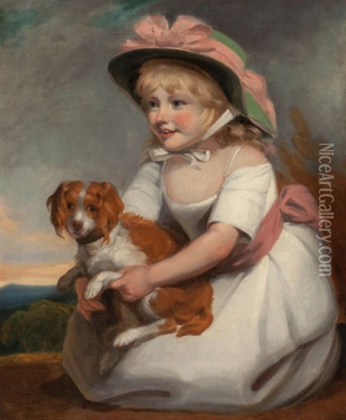 Portrait Of Sophy Elizabeth Burney, Daughter Of Charles Rousseau Burney, Esq Oil Painting - Edward Francis Burney