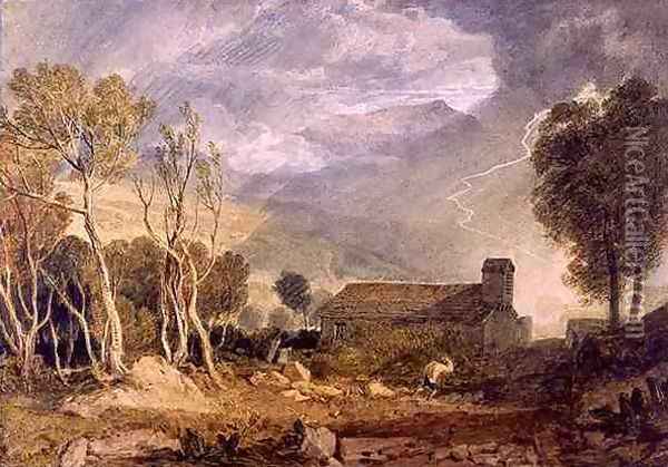 Patterdale Old Church, c.1810-15 Oil Painting - Joseph Mallord William Turner