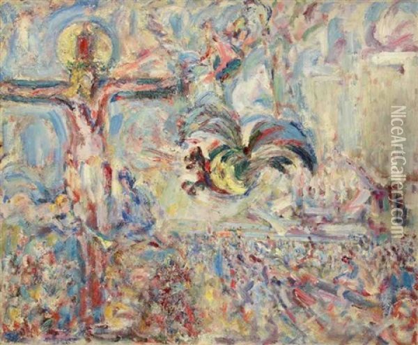 Christ En Croix Oil Painting - Paul Kron