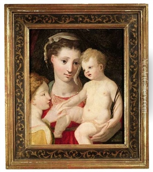 Maria Mit Dem Kind Und Der Hl. Katharina Oil Painting -  Parmigianino