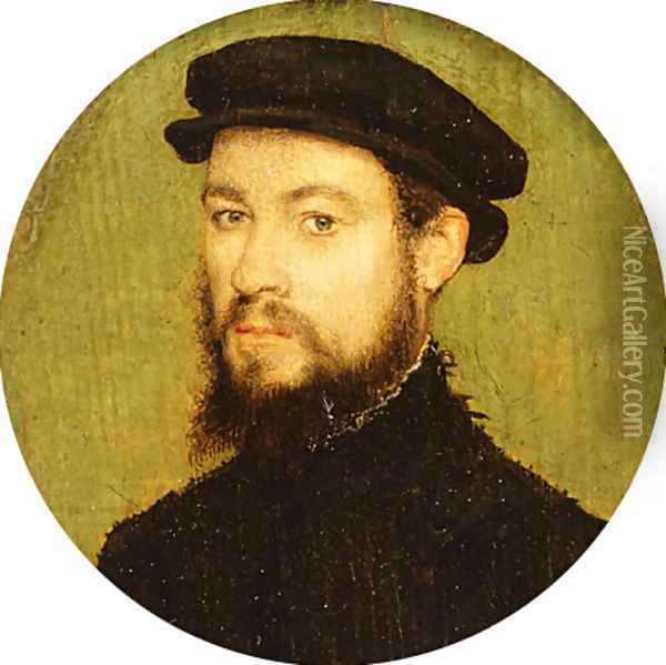 Portrait of a Man ca 1545 Oil Painting - Edward William Cooke