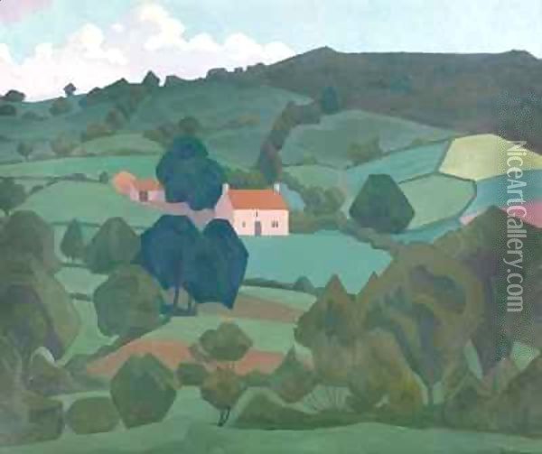 Burford Farm, Devon Oil Painting - Robert Polhill Bevan