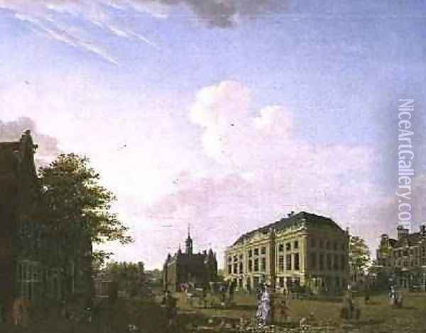 A View on the Leidse plein in Amsterdam, 1778 Oil Painting - Isaak Ouwater