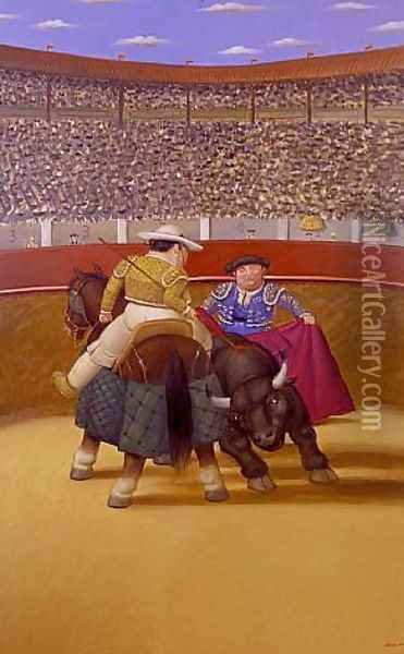 La Corrida Oil Painting - Fernando Botero