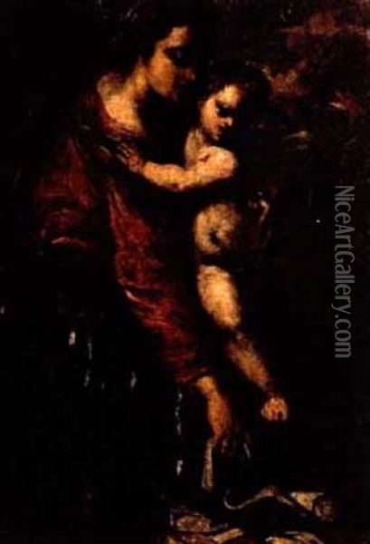 Madonna And Child Oil Painting -  Scarsellino