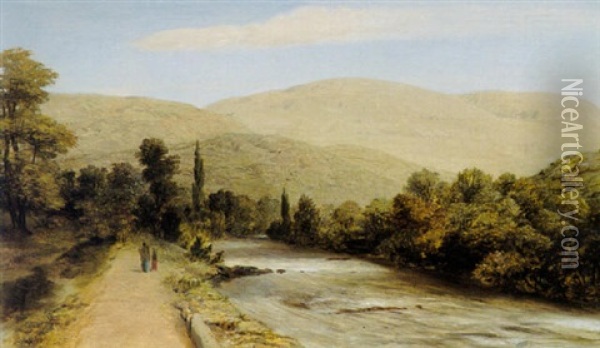 View In The North Of Israel Oil Painting - John Rogers Herbert