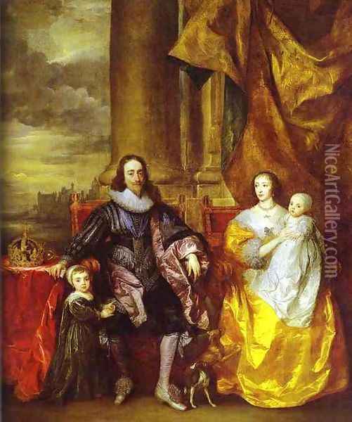 Charles I and Queen Henrietta Maria Oil Painting - Sir Anthony Van Dyck